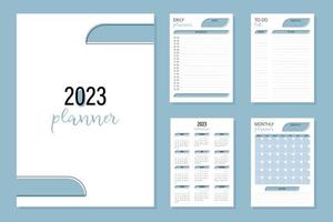 ontwerper kalender 2023 vector illustratie