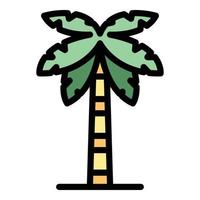 zomer palm boom icoon kleur schets vector
