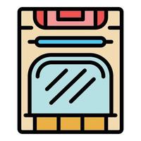 oven icoon kleur schets vector