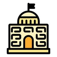 beroemd parlement icoon kleur schets vector