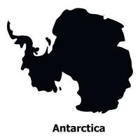 antarctica kaart icoon, gemakkelijk stijl vector