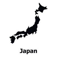 Japan kaart icoon, gemakkelijk stijl vector