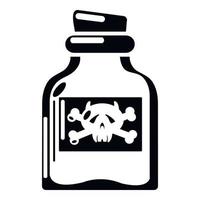 toxine fles icoon, gemakkelijk stijl vector