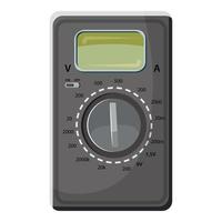 multimeter, voltmeter icoon, tekenfilm stijl vector