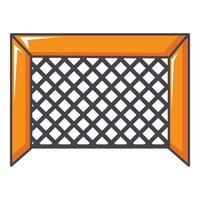 hockey poort icoon, tekenfilm stijl vector