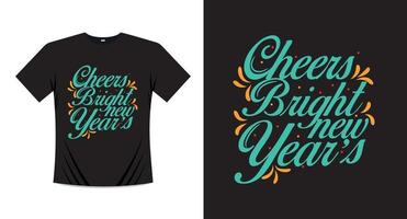 gelukkig nieuw jaar t-shirt afdrukken ontwerp vector