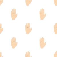 hand- tonen vijf vingers patroon naadloos vector