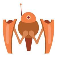 robot krab icoon, tekenfilm stijl vector