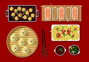 Japanse Dim Sum Gratis Vector