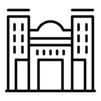 Aziatisch tempel icoon schets vector. stad gebouw vector