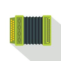 accordeon icoon, vlak stijl vector