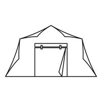 tent icoon, schets stijl vector