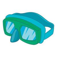 stofbril voor duiken icoon, tekenfilm stijl vector
