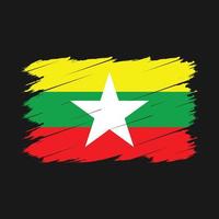 Myanmar vlag borstel my vector