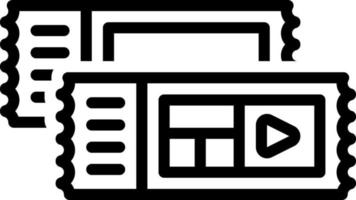 lijn pictogram voor tickets vector