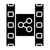 film distributie glyph icoon vector