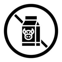 lactose vrij glyph icoon vector