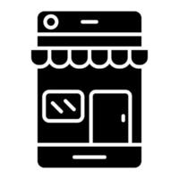 glyph-pictogram online winkel vector