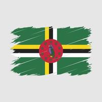 Dominica vlag borstel vector