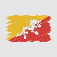 Bhutaanse vlagborstel vector