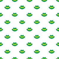 groen hoed patroon, tekenfilm stijl vector