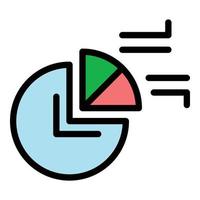 bank diagram icoon kleur schets vector