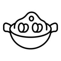paella zeevruchten icoon schets vector. Spaans voedsel vector