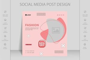 modern dynamisch instagram, facebook en sociaal media post web banier sjabloon voor online mode uitverkoop vector