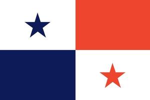 Panama vlag. officieel kleuren en proporties.