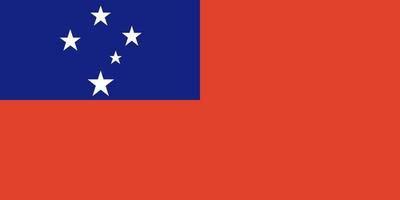 Samoa vlag. officieel kleuren en proporties.