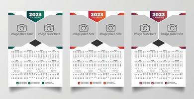 afdrukken klaar 2023 muur kalender sjabloon vector