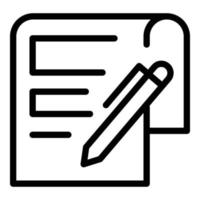schrijven papier icoon schets vector. media inhoud vector