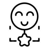 emoji inhoud icoon schets vector. markt blog vector