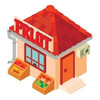 fruit winkel icoon, isometrische stijl vector