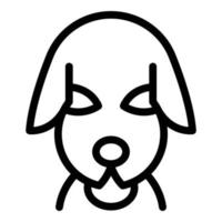 glimlachen puppy icoon schets vector. hond huisdier vector