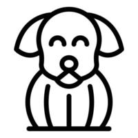 schattig puppy icoon schets vector. hond wandelen vector