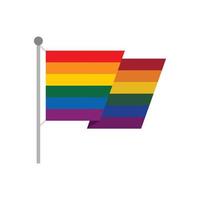 vlag lgbt icoon, vlak stijl vector