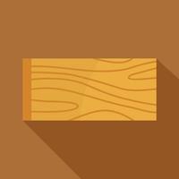houten plank icoon, vlak stijl vector