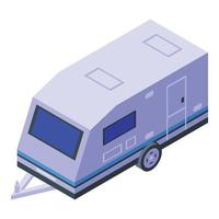 caravan aanhangwagen icoon isometrische vector. kamp toerist vector