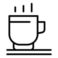 heet kop koffie icoon schets vector. cafe mok vector