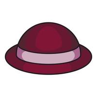 dame hoed icoon, tekenfilm stijl vector