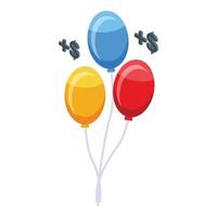 verjaardag ballonnen icoon isometrische vector. ballon kleur vector
