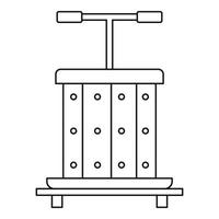 handleiding druif drukken werktuig icoon, schets stijl vector