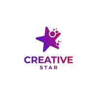 creatief ster logo, abstract ster ontwerp, helling ster logo concept, kleurrijk ster ontwerp, ruimte ontwerp, astronomie logo concept vector