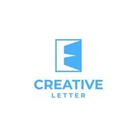 creatief brief e logo, creatief alfabet logo, brief e ontwerp concept, script doopvont ontwerp, meetkundig alfabet concept, ronde logo vector