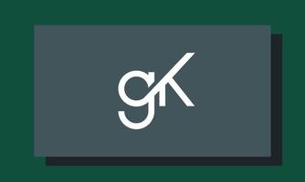 alfabet letters initialen monogram logo gk, kg, g en k vector