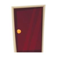 vector geïsoleerd illustratie van tekenfilm houten Gesloten deur.