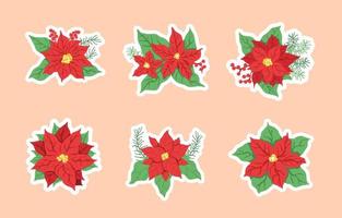 logboek sjabloon kerstster sticker reeks vector