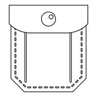 jeans zak- icoon, schets stijl vector