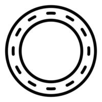 cirkel racebaan icoon schets vector. top visie vector